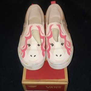 Girls pink unicorn sneakers